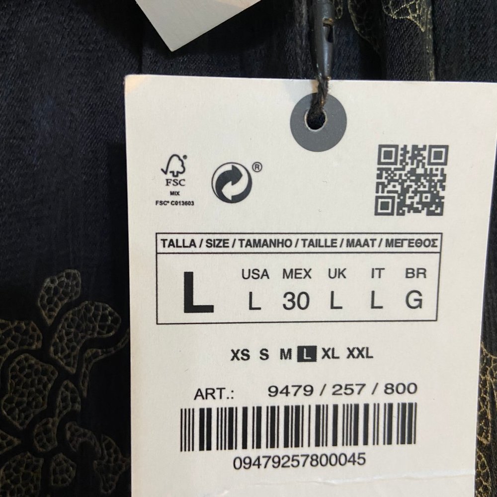 ZARA Black and Gold Flowy Pants - Picture 11 of 12